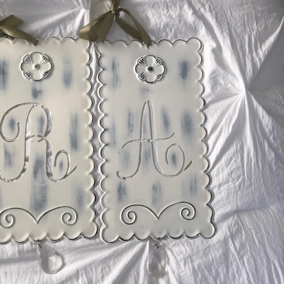 Pottery Barn Kids Ribbon Tin Wall Letters ZAHRA - Picture 6 of 7